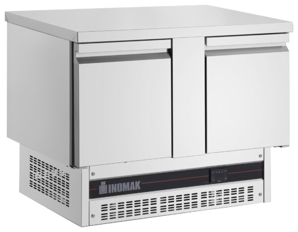 Saladette Inomak BPVP7300. Slätt arbetsbänk Bas kompressor R290