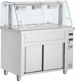 Värmebuffé med vitrin MIV711