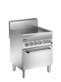 Elektrisk Glaskeramikspis 6NPC/IFEV722P, med 4 plattor 230mm på elektrisk ugn, 700x600mm, 14,2kW