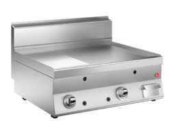 Gas stekhäll BARON N6FT/G823 med slät & 1/3 räfflad stekplatta, i AISI430 stål, 800x650mm, 13kW