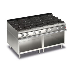 Gasspis BARON Q70PCV/G1603 med 8 brännare, på öppet stativ, 1600x700mm, 39,4kW