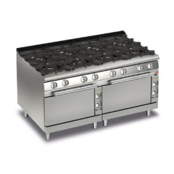 Gasspis BARON Q70PCF/GE1603 med 8 brännare & 2st elektriska ugn, 1600x700mm, 39,4kW