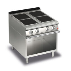 Elektrisk spis BARON Q70PCV/E801 med 4 kvadratiska 300x300mm plattor, på öppet stativ, 800x700mm, 10,4kW