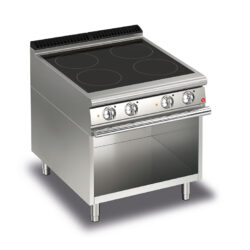 Elektrisk Glaskeramikspis BARON Q70PCV/VCE800 med 4 plattor 230mm, på öppet stativ, 800x700mm, 10kW