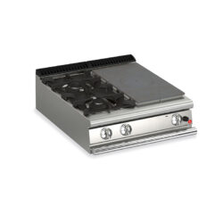 Gas Hällspis BARON Q70TPM/G8003SX med två brännare till vänster, 800x700mm, 16,5kW