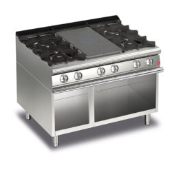 Gas Hällspis BARON Q70TPMV/G1203 med fyra brännare, på öppet stativ, 1200x700mm, 27kW
