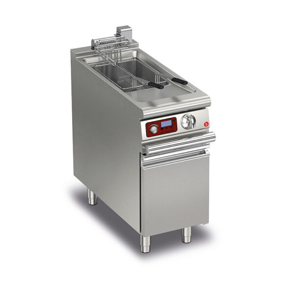 Elektriskt fritös BARON Q70FRI/E415M, 1x15 liter, med underskåp, inkl 2st korg, Elektronisk kontroll 400x700mm, 13kW