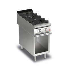 Gasspis BARON Q90PCV/G4001 med 2 brännare på öppet stativ, 400x900mm, 10,5kW