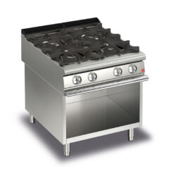 Gasspis BARON Q90PCV/G8001 med 4 brännare på öppet stativ, 800x900mm, 10,5kW
