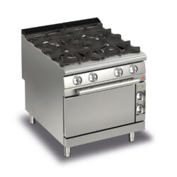 Gasspis BARON Q90PCF/G8001 med 4 brännare & gasugn, 800x900mm, 31,7kW