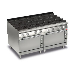 Gasspis BARON Q90PCF/G1601 med 8 brännare & dubbel gasugn, 1600x900mm, 63,4kW