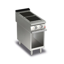 Elektrisk spis BARON Q90PCV/E401 med 4 kvadratiska 300x300mm plattor på öppet stativ, 400x900mm, 8kW