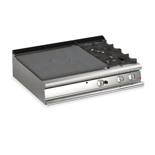 Gas Hällspis BARON Q90TP/G1201DX med två brännare till höger, 1200x900mm, 24,5kW