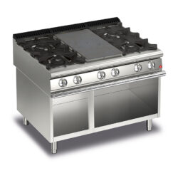 Gas Hällspis BARON Q90TPMV/G1201 med fyra brännare på öppet stativ, 1200x900mm, 28kW