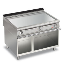 Elektrisk stekhäll BARON Q90FTV/E1205 med slät kromat stekplatta, på öppet stativ, 1200x900mm, 22,5kW