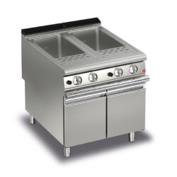 Gas pastakokare BARON Q90CPM/G800, 2x40 liter inkl 2st pastakorg med underskåp, 800x900mm, 28kW