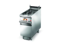 Elektrisk fritös BARON EVO Q90FREV/E422FA, Elektronisk Kontroll, Automatisk korglyft, Oljefiltrering, 1x22 liter, inkl 1st korg, med underskåp, 400x900mm, 25kW