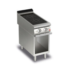 Induktionsspis BARON Q70PCV/IND401 med 2 induktionszoner, på öppet stativ, 400x700mm, 10kW