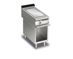 Elektrisk stekhäll BARON Q70SFTV/E405 med slät kromat stekplatta, på öppet stativ, 400x700mm, 3,6kW