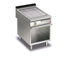 Elektrisk stekhäll BARON Q70SFTV/E615 med räfflad kromat stekplatta, på öppet stativ, 600x700mm, 5,4kW