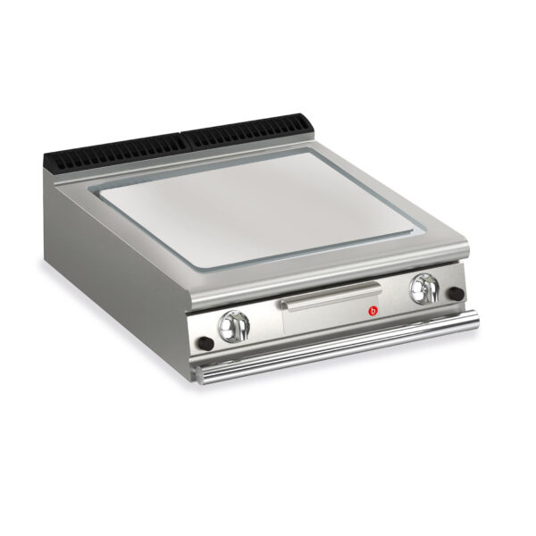 Gas stekhäll BARON Q70SFT/G800 med slät "Soft Iron" stekplatta, 800x700mm, 12kW