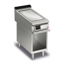 Elektrisk stekhäll BARON QT90SFTV/E405-T4W med slät kromat stekplatta, på öppet stativ, 400x900mm, 7,5kW, Touchscreen