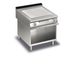 Elektrisk stekhäll BARON Q90SFTV/E805 med slät kromat stekplatta, på öppet stativ, 800x900mm, 15kW