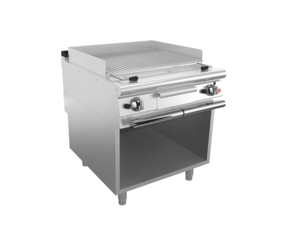 Gas girll BARON Q70SGV/G802 till kött/ fisk, Rostfri stål 304, på öppet stativ, 800x700mm, 20kW