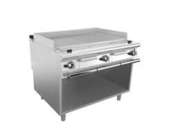 Gas girll BARON Q70SGV/G122 till kött/ fisk, Rostfri stål 304, på öppet stativ, 1200x700mm, 30kW