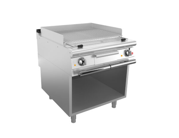 Elektrisk girll BARON Q70SGV/E802 till kött/ fisk, Rostfri stål 304, på öppet stativ, 800x700mm, 8kW