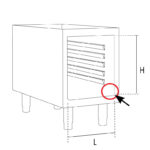 Rostfritt neutral skåp BARON 90VAH400 med draglåda GN1/1  för Queen 9 serie, 400x900mm
