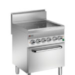 Elektrisk Glaskeramikspis BARON 6NPC/IFEV722, med 4 plattor 230mm på elektrisk ugn, 700x600mm, 12,4kW