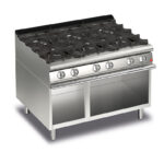 Gasspis BARON Q70PCV/G1203 med 6 brännare, på öppet stativ, 1200x700mm, 30,2kW