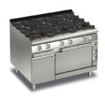 Gasspis BARON Q70PCF/GE1206 med 6 brännare, neutral skåp & gasugn, 1200x700mm, 32,4kW