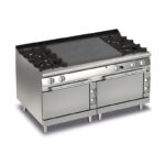 Gas Hällspis BARON Q70TP2F/GE1603 med fyra brännare & 2st elektriska ugnar, 1600x700mm, 33kW