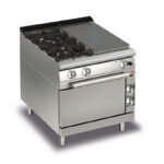 Gas Hällspis BARON Q70TPMF/G8003SX med två brännare till vänster & gasugn, 800x700mm, 23kW