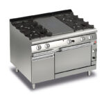 Gas Hällspis BARON Q70TPMF/G1203 med fyra brännare, neutral skåp & gasugn, 1200x700mm, 33,5kW