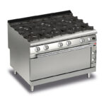 Gasspis BARON Q90PCFL/G1203 med 6 brännare & gasugn, 1200x900mm, 47,9kW