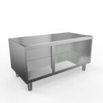 Rostfritt öppet stativ BARON Q90VA120 för Queen 9 serie, 1200x900mm