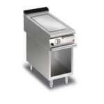 Gas stekhäll BARON Q70SFTTV/G405 med slät kromat stekplatta, på öppet stativ, 400x700mm, 6kW