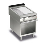 Elektrisk stekhäll BARON Q70SFTV/E625 med slät & 1/3 räfflad kromat stekplatta, på öppet stativ, 600x700mm, 5,4kW