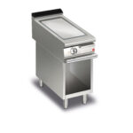 Elektrisk stekhäll BARON Q70SFTV/E403 med slät stekplatta i AISI430 stål, på öppet stativ, 400x700mm, 3,6kW