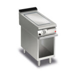 Gas stekhäll BARON Q90SFTV/G403 med stekplatta i AISI430 stål, på öppet stativ, 400x900mm, 7kW