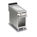 Gas stekhäll BARON Q90SFTTV/G403 med stekplatta i AISI430 stål, på öppet stativ, 400x900mm, 10kW