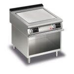 Elektrisk stekhäll BARON QT90SFTV/E805-T4W med slät kromat stekplatta, på öppet stativ, 800x900mm, 15kW, Touchscreen