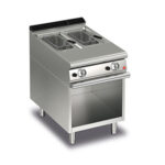 Gas fritös BARON Q70FRV/G608, 2x8 liter, på öppet stativ, 600x700mm, 14kW